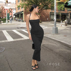 Abrianna Halter Backless Maxi Dress