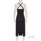 Abrianna Halter Backless Maxi Dress
