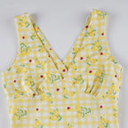 Ada Lemon Floral Maxi Dress