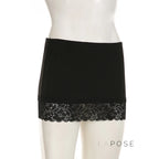 Adalae Bodycon Lace Mini Skirt