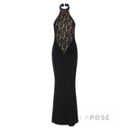 Addeline Halter Backless Maxi Dress