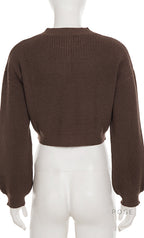Addilyn Brown Knitted Cardigan