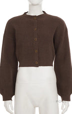 Addilyn Brown Knitted Cardigan