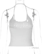 Aditi Halter Backless Crop Top