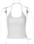 Aditi Halter Backless Crop Top