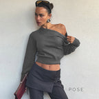 Aisha Knit One Shoulder Top