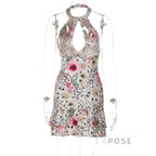 Aislyn Leopard Halter Mini Dress