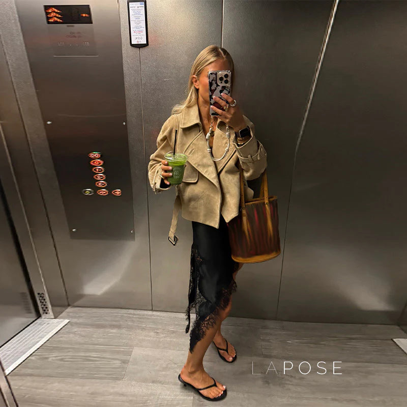 Aixa Belted Lapel Jacket