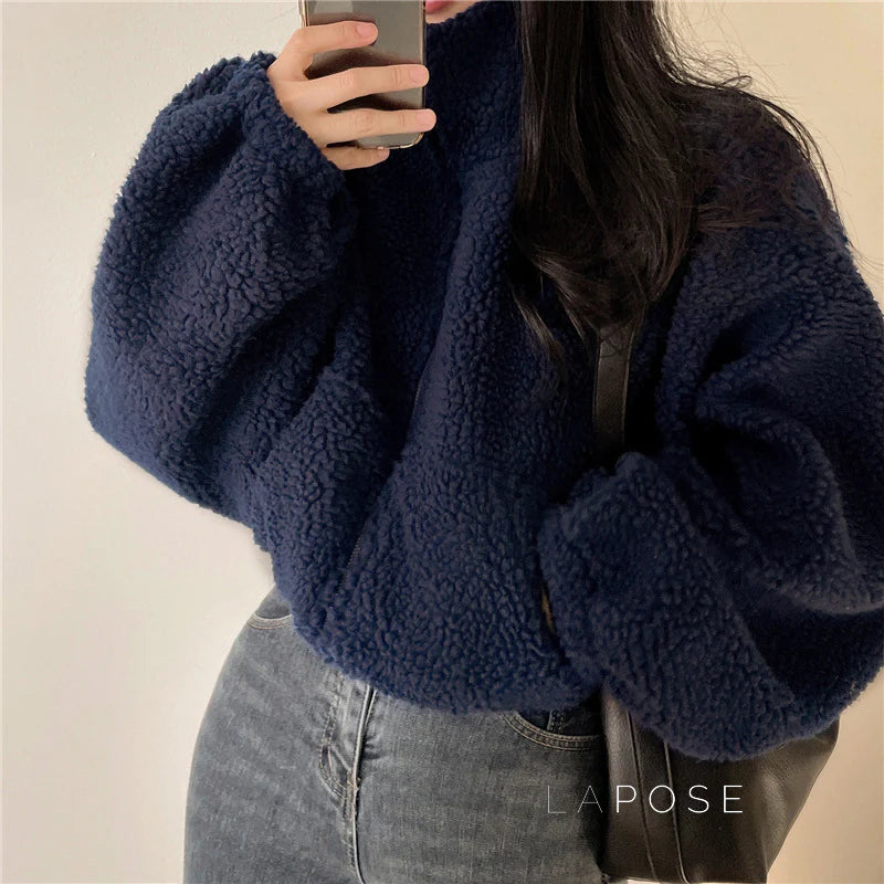 Akilah Cozy Stand Collar Cardigan