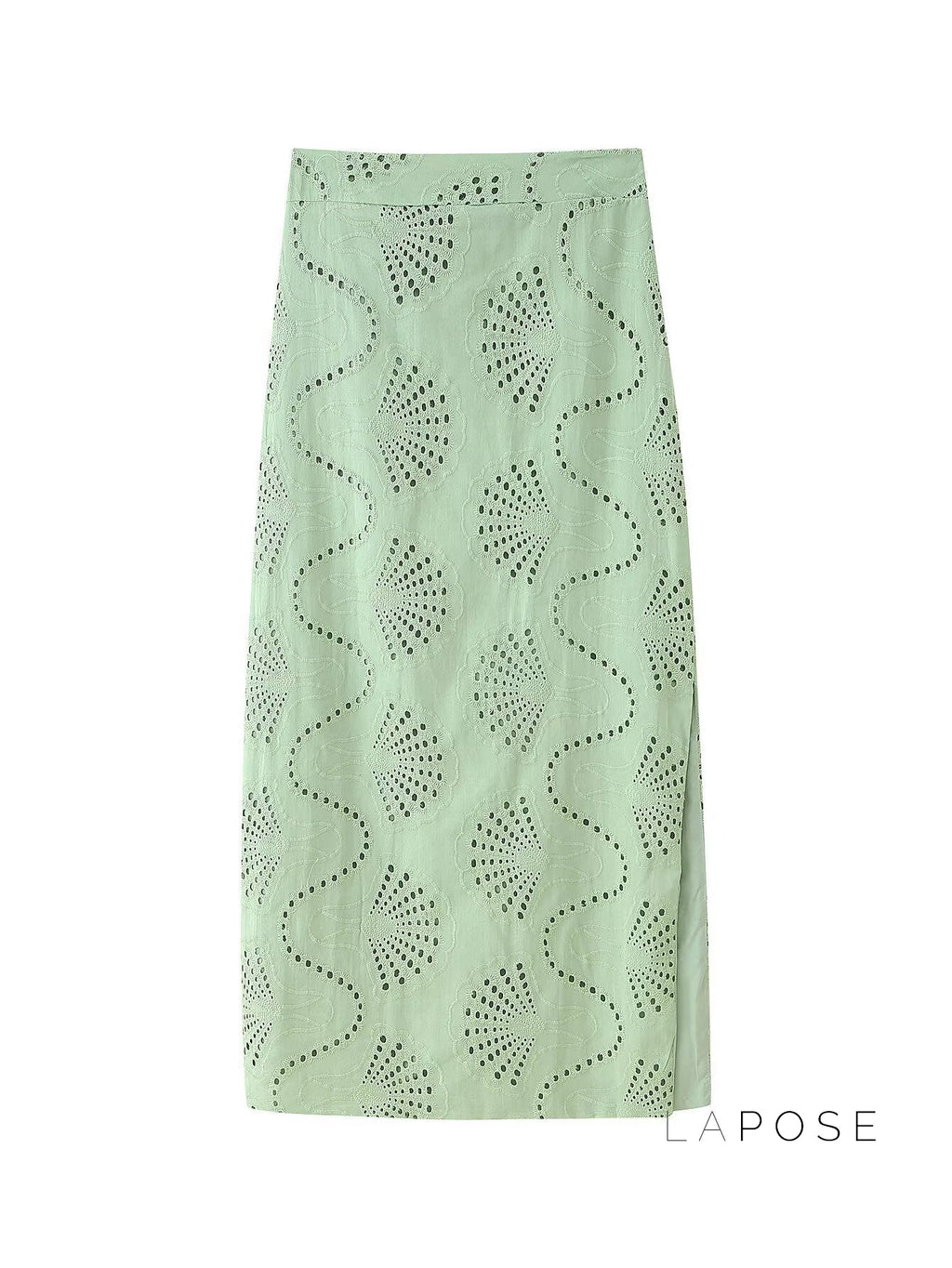 Alaura Green Embroidered Skirt Set