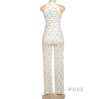 Aleah Ribbed Floral Pant Set