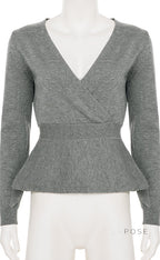 Allanah Ruffle Hem Knit Sweater