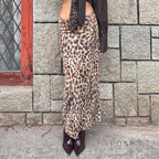 Alyssa Leopard Mesh Maxi Skirt