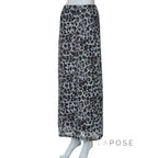 Alyssa Leopard Mesh Maxi Skirt