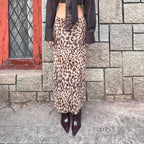 Alyssa Leopard Mesh Maxi Skirt