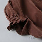 Amaria Brown Puff Sleeve Top