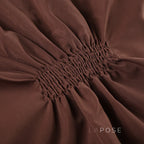 Amaria Brown Puff Sleeve Top