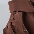Amaria Brown Puff Sleeve Top