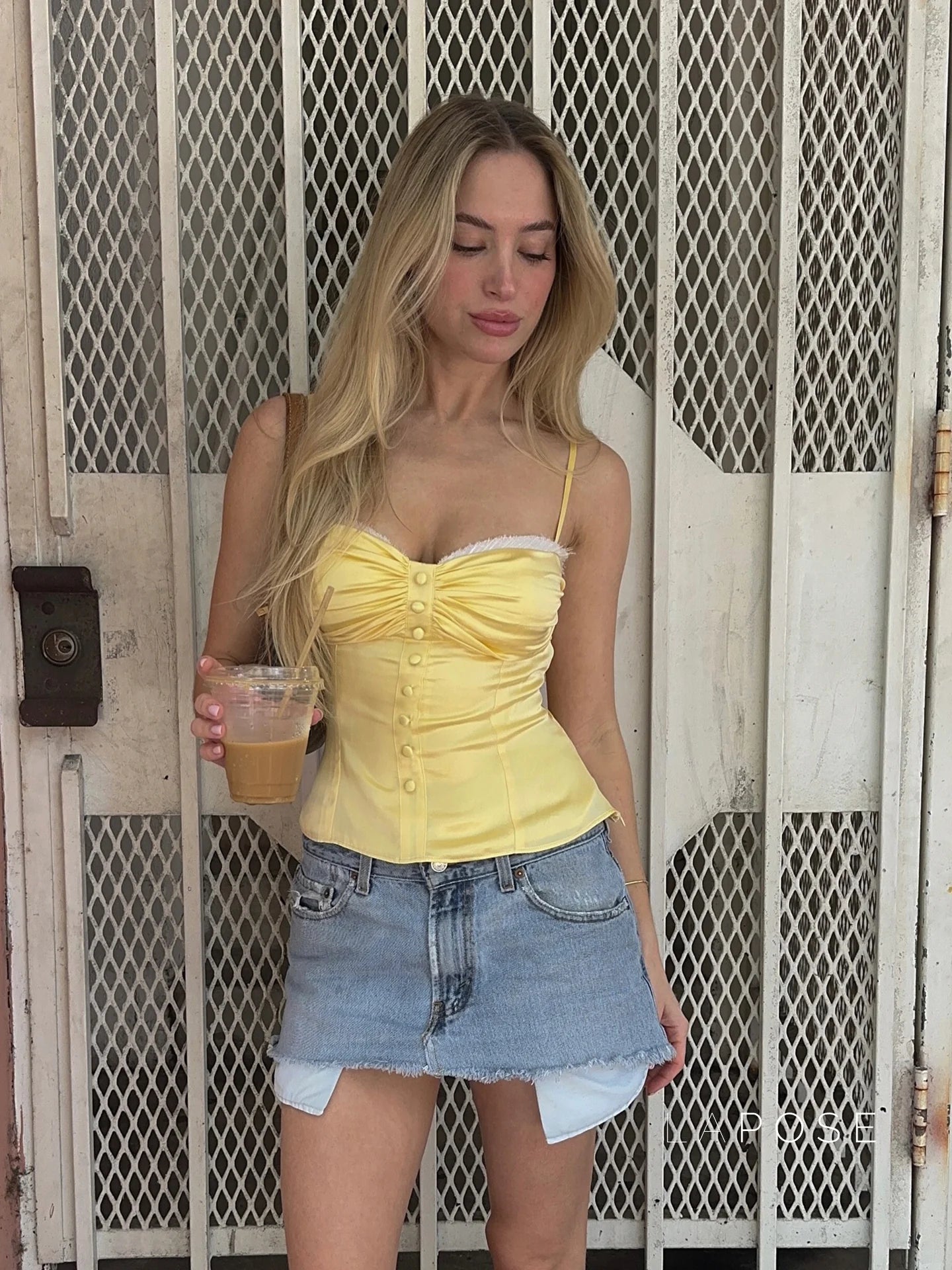 Ameena Pleated Satin Crop Top