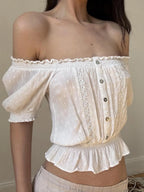 Ameliana Off Shoulder Ruffle Top