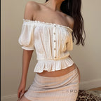 Ameliana Off Shoulder Ruffle Top