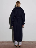 Amen Batwing Belted Wool Coat