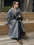 Amen Batwing Belted Wool Coat