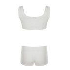 Amilya Ribbed Knit Short Set