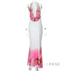 Amity Floral Halter Maxi Dress