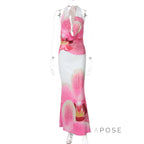 Amity Floral Halter Maxi Dress