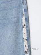 Anaisha Crochet Patch Wide-Leg Jeans