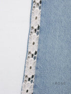 Anaisha Crochet Patch Wide-Leg Jeans