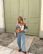 Analiese Printed V-Neck Jacket