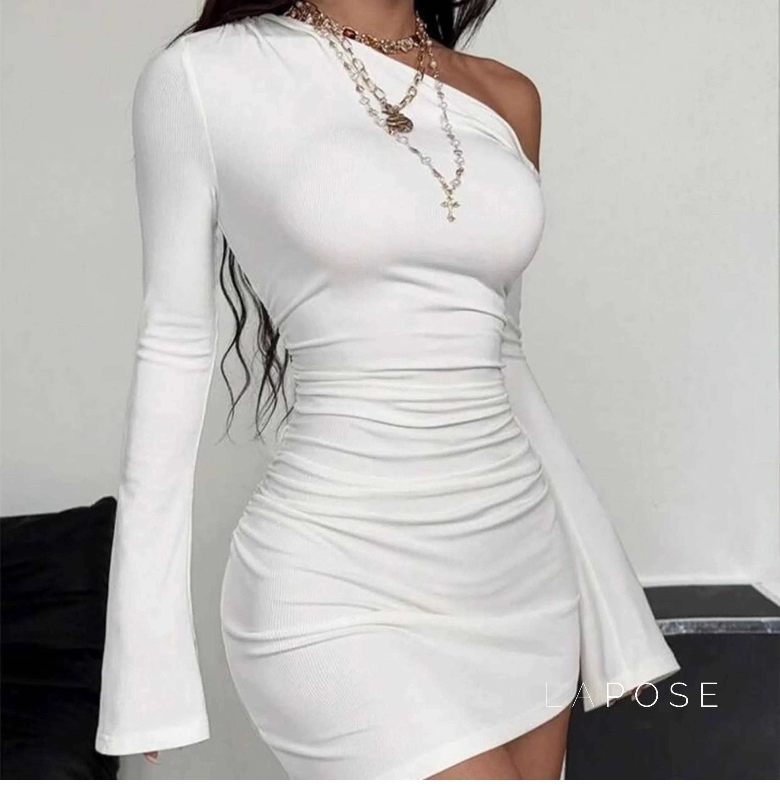 Analisa Off Shoulder Pleated Dress