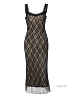 Anapaula Lace Sling Midi Dress