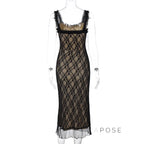 Anapaula Lace Sling Midi Dress