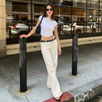 Andria White Straight-Leg Jeans