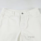 Andria White Straight-Leg Jeans