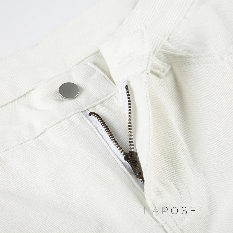 Andria White Straight-Leg Jeans