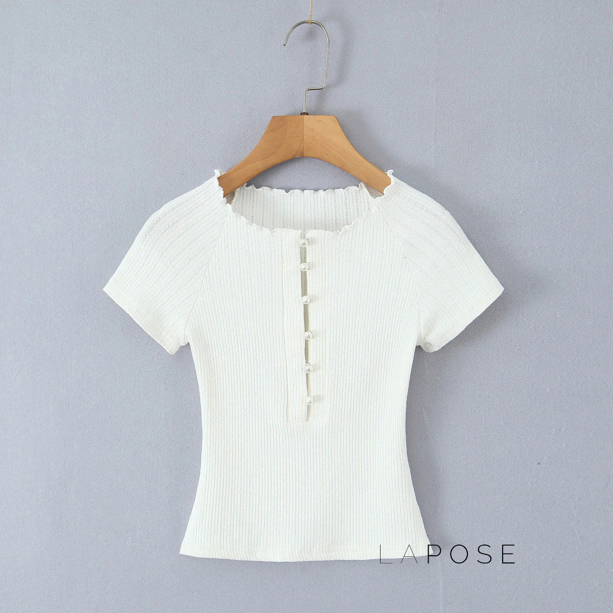 Angelyn Short Sleeve Buttoned Top