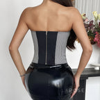 Arantza Plaid Corset Top
