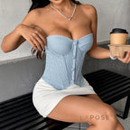 Arantza Plaid Corset Top