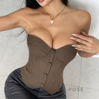 Arantza Plaid Corset Top