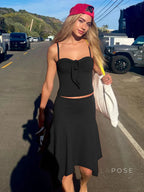 Aria One-Shoulder Skirt Set