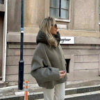 Ariadna Detachable Wool Cropped Coat