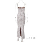 Ariadne Lace Backless Midi Dress