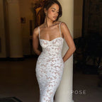 Ariadne Lace Backless Midi Dress