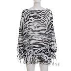 Arianna Zebra Print Mini Dress