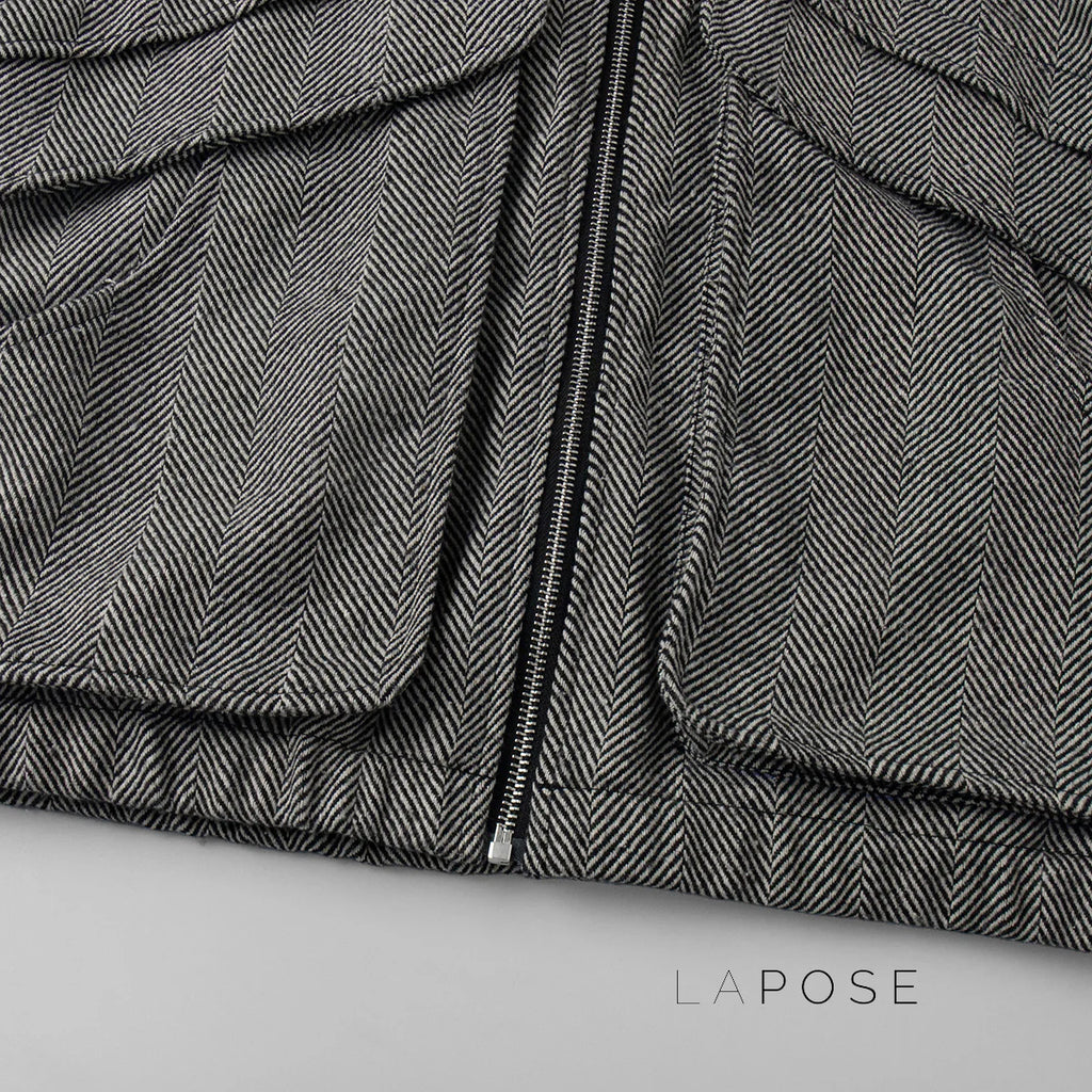 Arin Herringbone Wool Blend Jacket