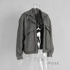 Arin Herringbone Wool Blend Jacket